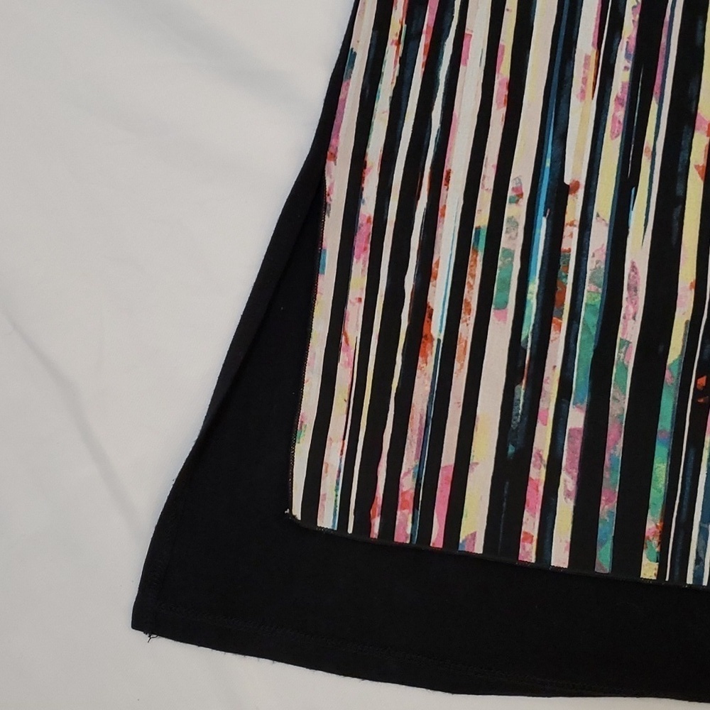Sydney Gregory Striped multicolored V-neck Tunic Top Size small - Picture 5 of 5
